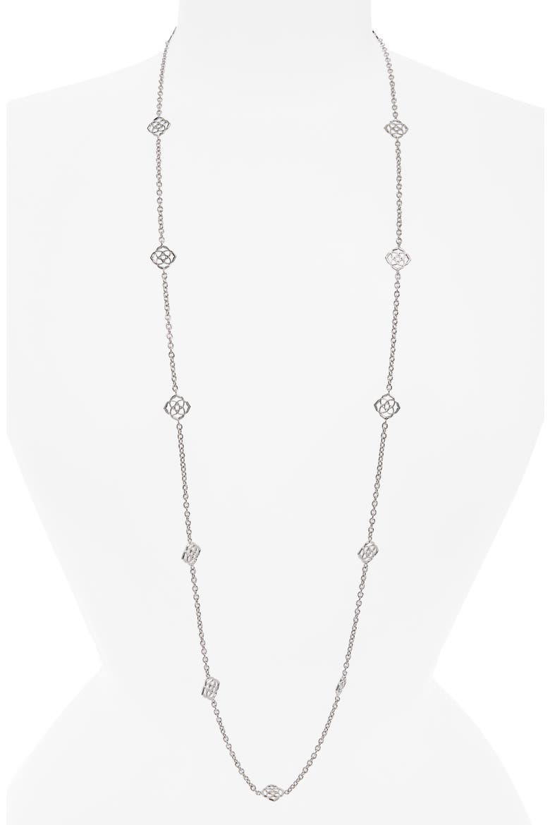 'Devalyn' Station Necklace, Alternate, color, SILVER