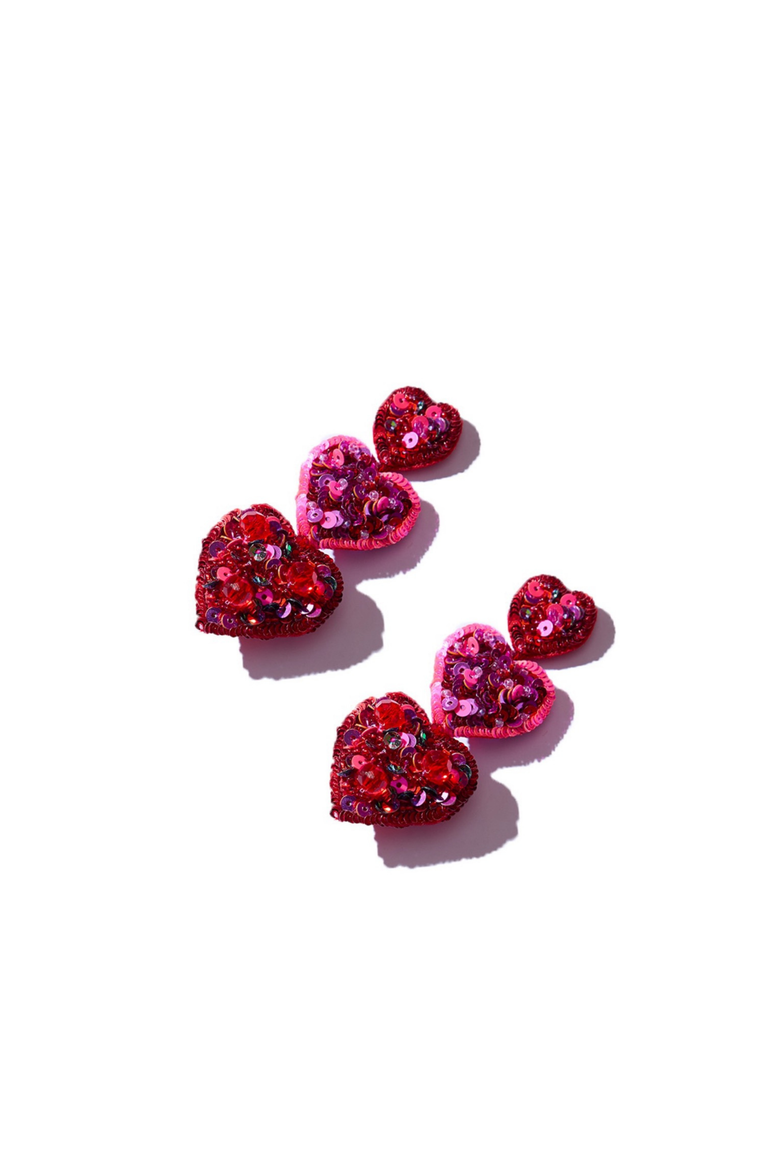 Dil Earrings, Alternate, color, Red