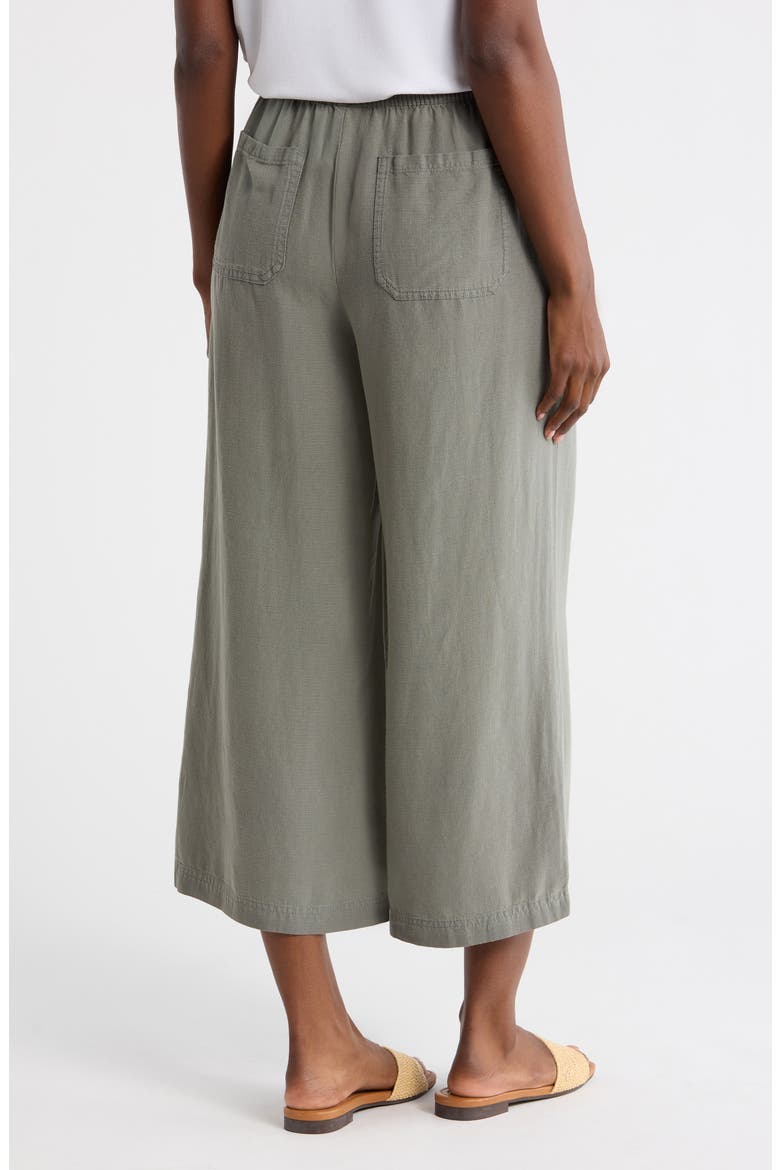 Angie Cropped Palazzo Pants, Alternate, color, SOFT VOB GREEN
