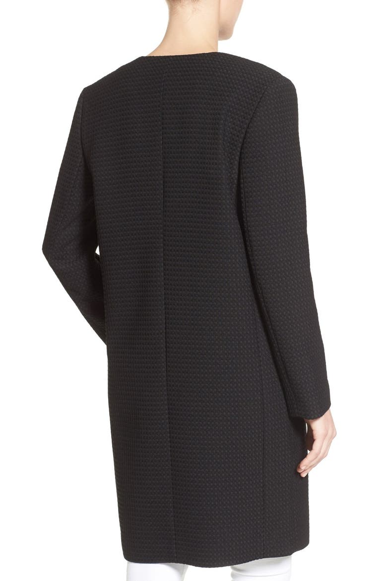 Textured Collarless Topper, Alternate, color, BLACK DOT PATTERN