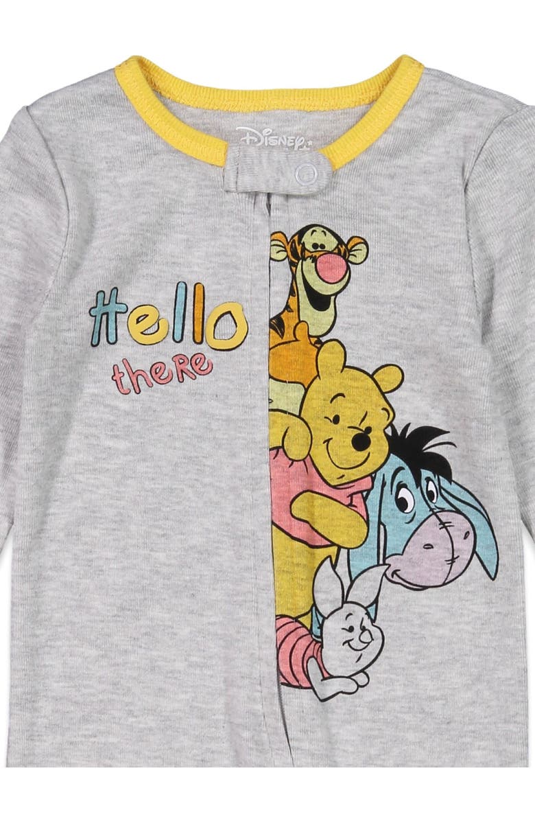 Disney 2-Pack Zip-Up Footed Sleep and Play Coveralls, Alternate, color, Winnie The Pooh Grey