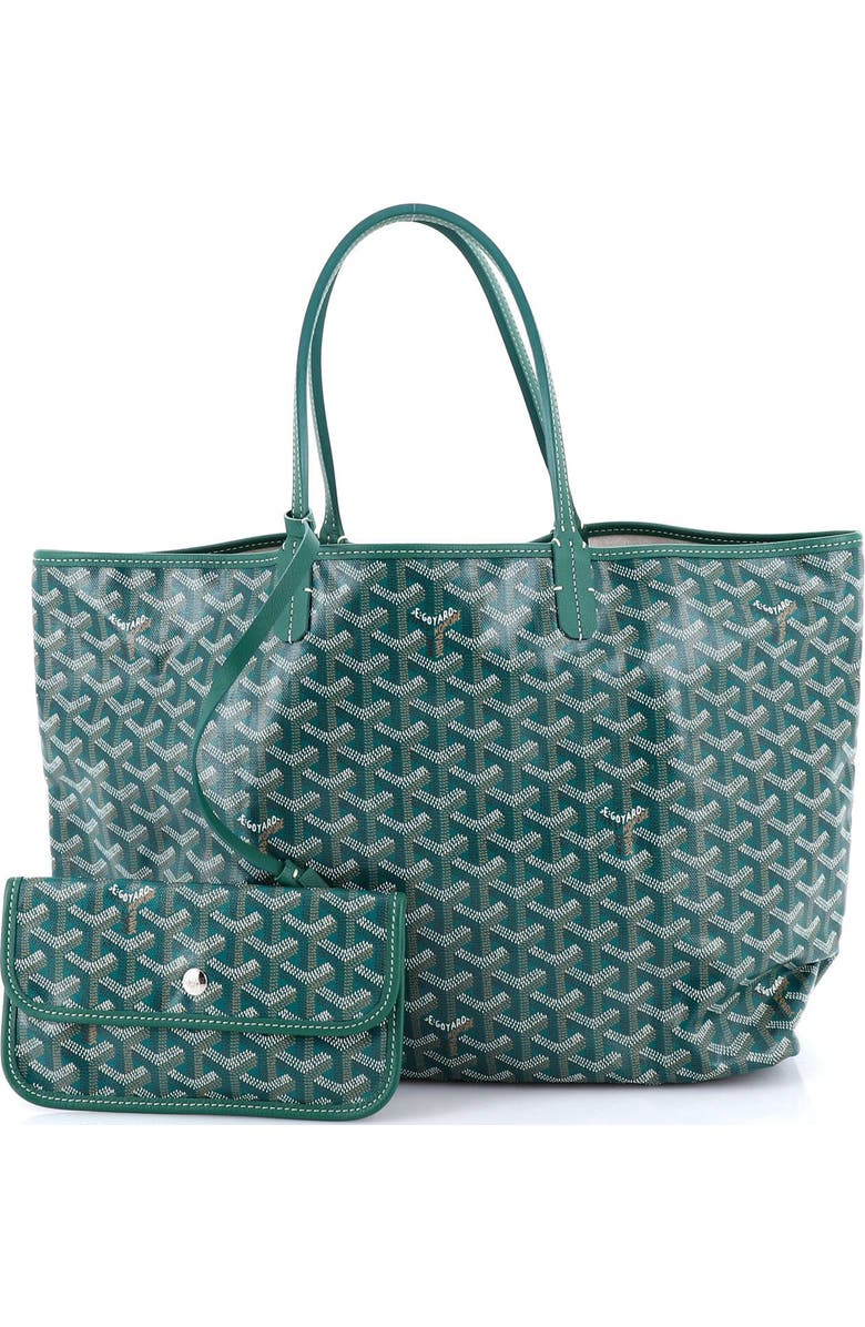 Pre-Owned Goyard Saint Louis Tote Printed Coated Canvas PM, Alternate, color, Green