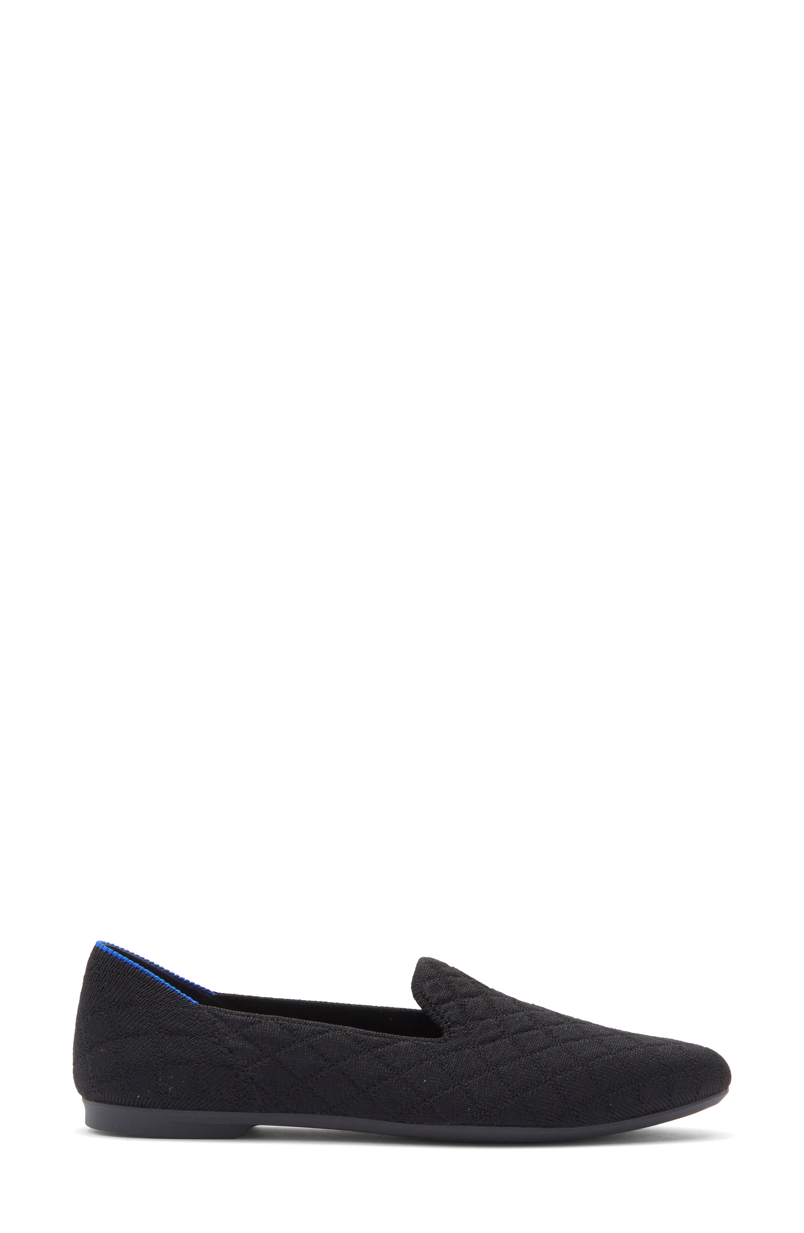 Almond Toe Loafer, Alternate, color, QUILTED BLACK