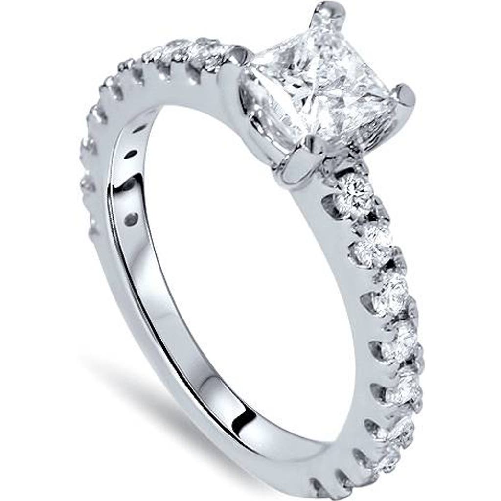 Bliss Diamond 1.10ct Princess Cut Diamond Engagement Ring 14k Gold In 14k White Gold