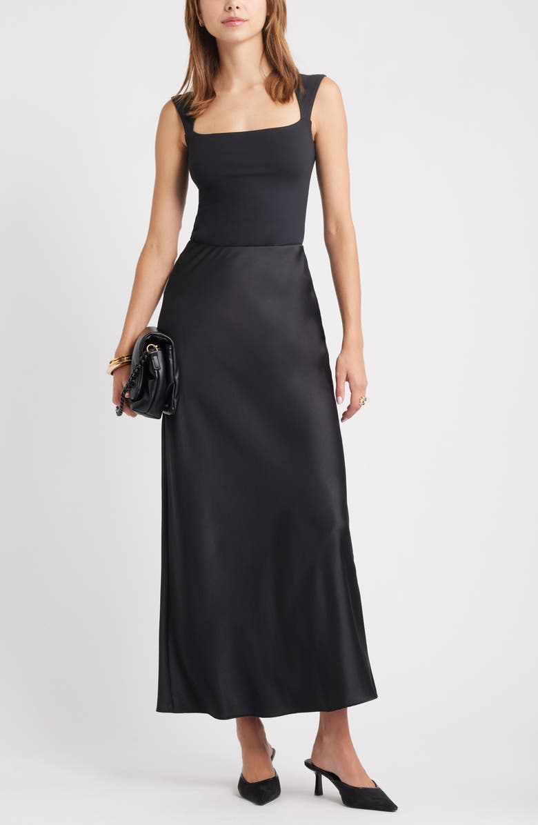 Open Edit Square Neck Tank, Alternate, color, Black