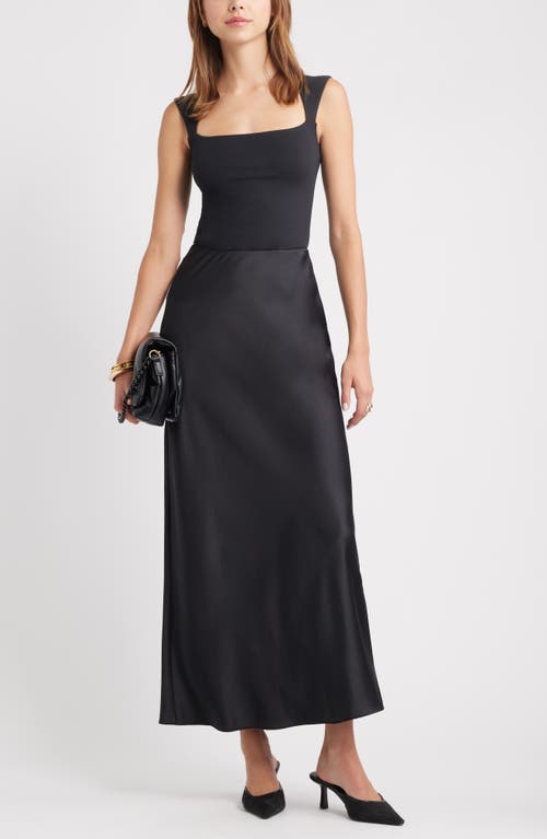 Open Edit Square Neck Tank In Black
