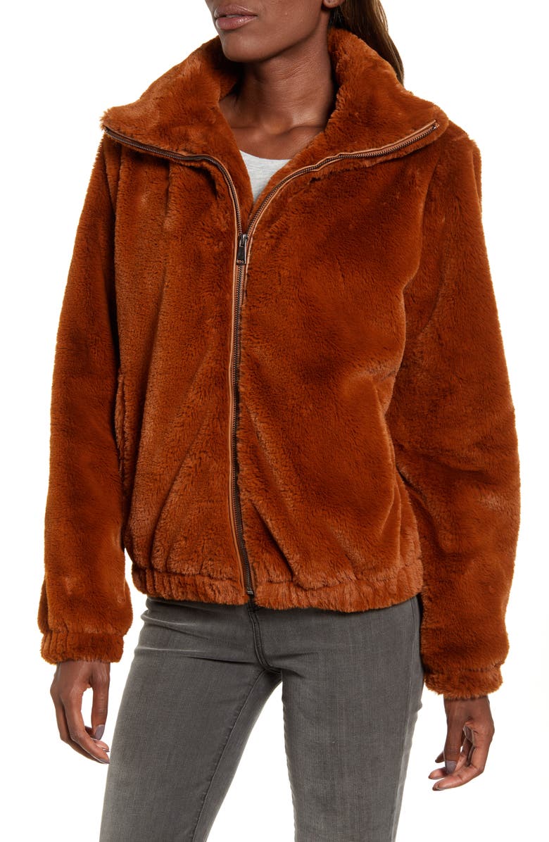 Splendid Olympia Faux Fur Jacket, Alternate, color, 