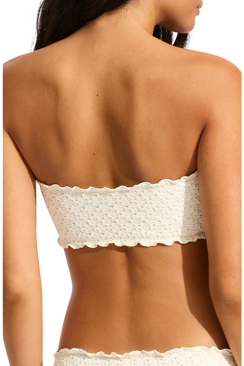 Daydreamer Strapless Bikini Top, Alternate, color, VANILLA
