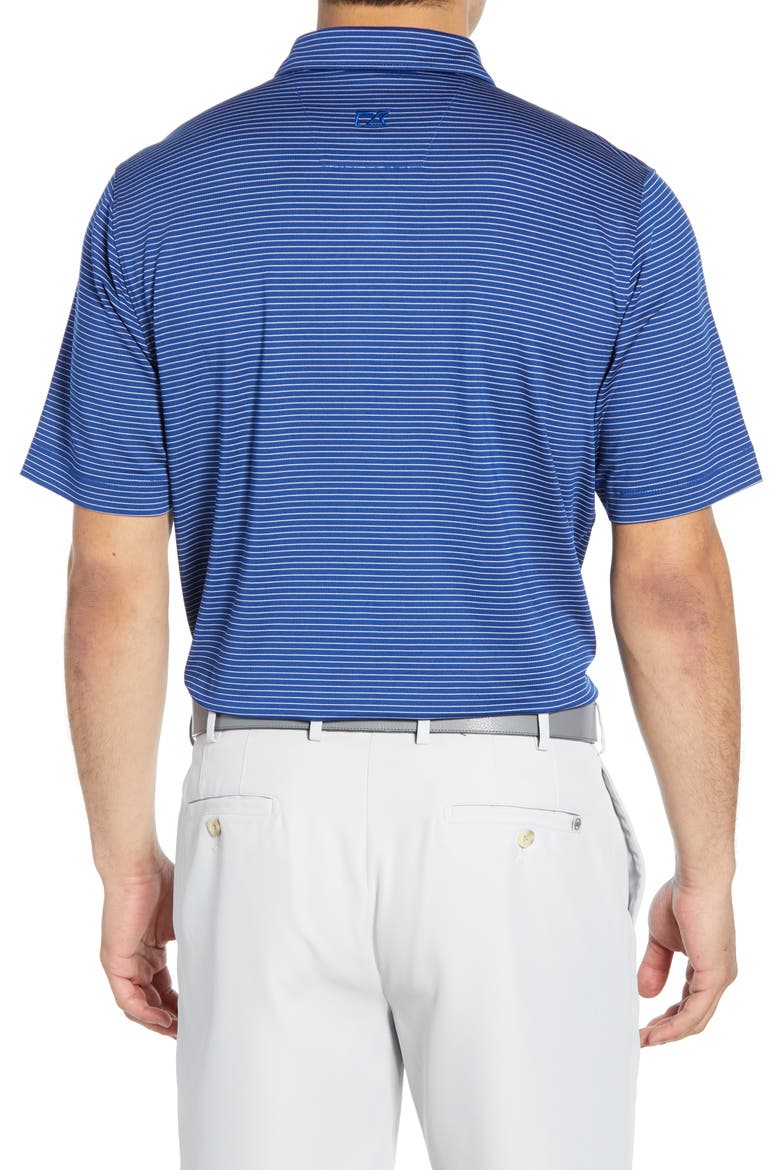 Forge DryTec Pencil Stripe Performance Polo, Alternate, color, TOUR BLUE
