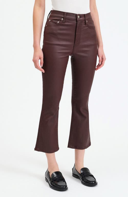 DAZE DAZE SHY HIGH WAIST COATED KICK FLARE JEANS 