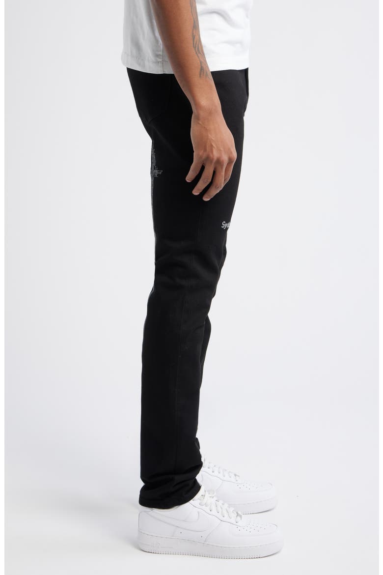 Bryant Skinny Jeans, Alternate, color, BLACK HOLOGRAM DIGITAL CROSS