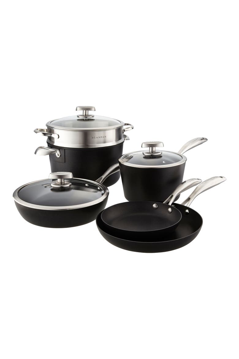 Pro IQ 9-Piece Aluminum Nonstick Cookware Set, Main, color, SILVER