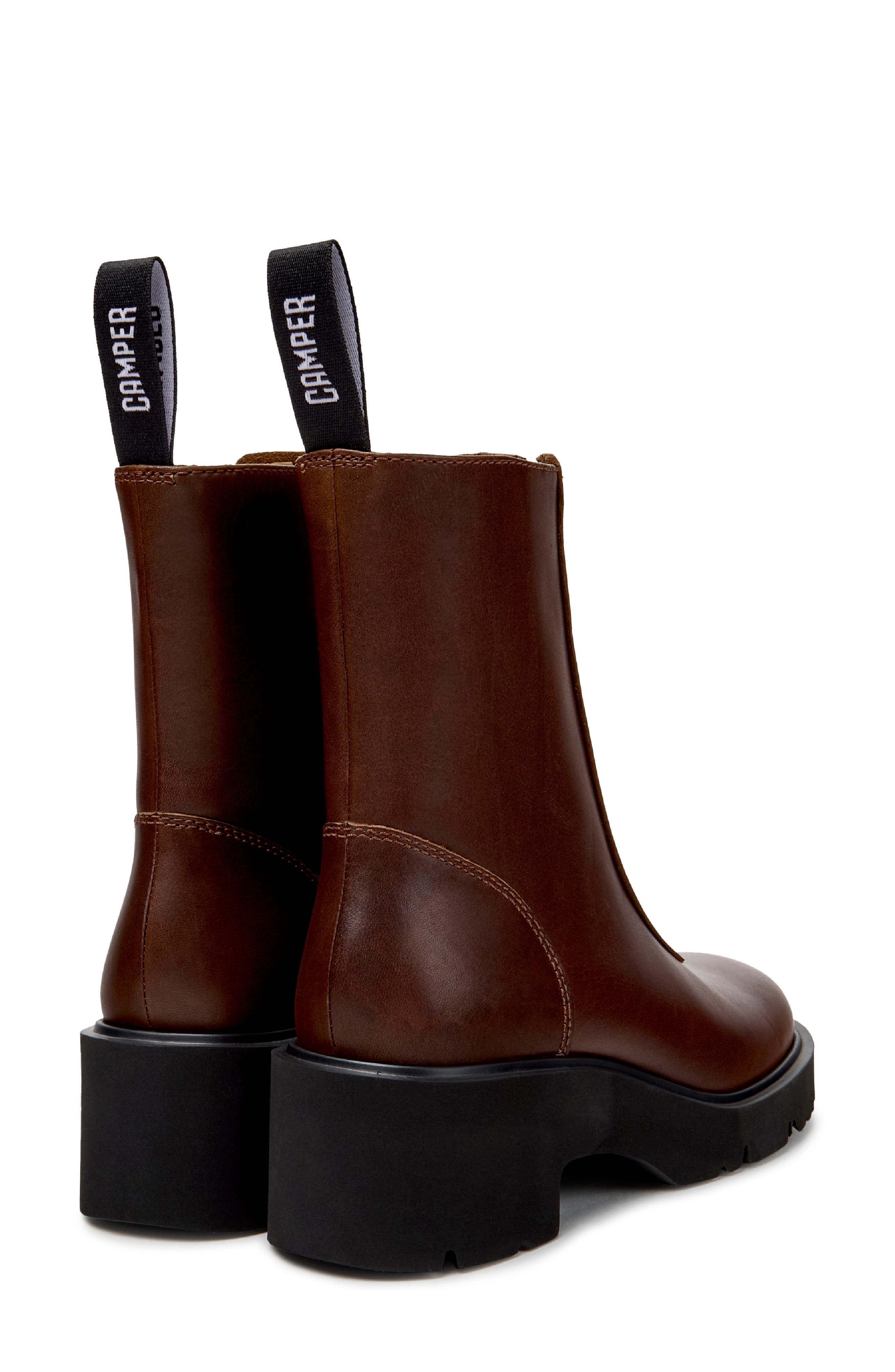 Milah Lug Platform Boot, Alternate, color, MEDIUM BROWN