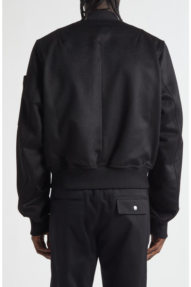 Breakdown Camel Hair Bomber Jacket, Alternate, color, BLACK