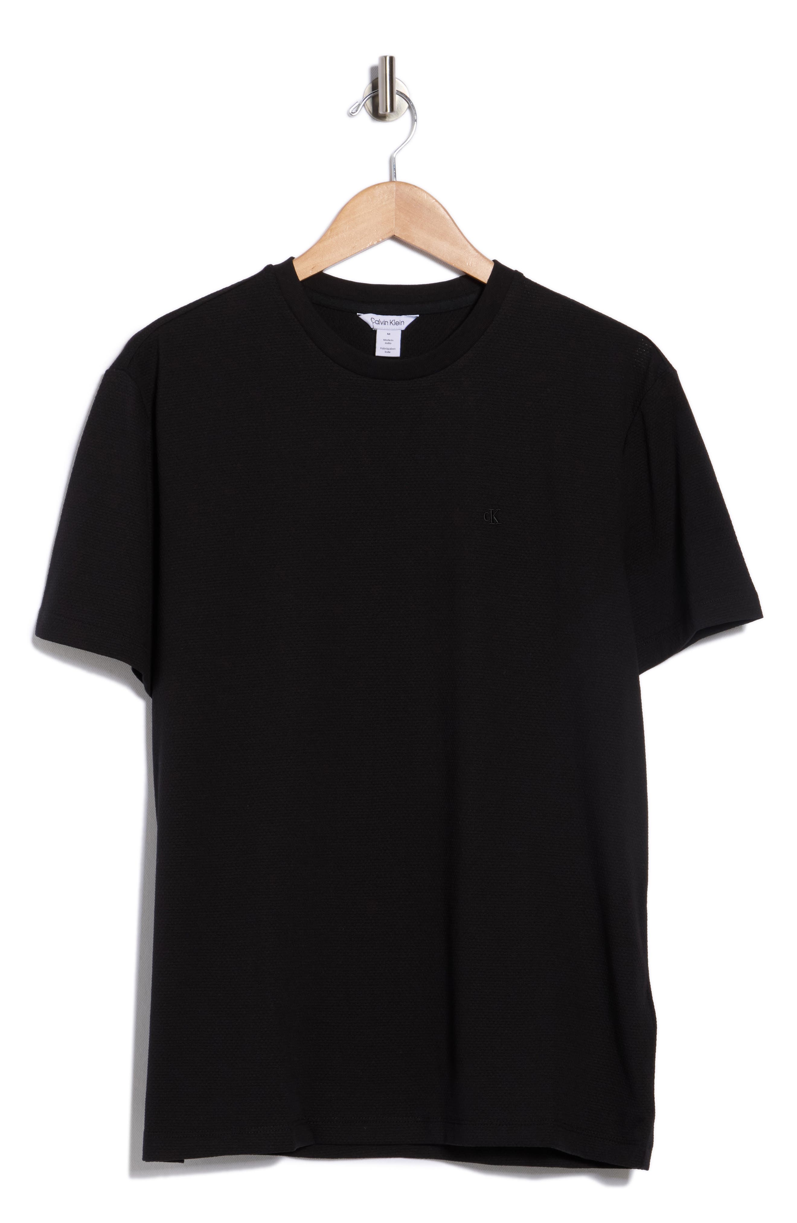 Calvin Klein Popcorn Pique Cotton Blend T-Shirt