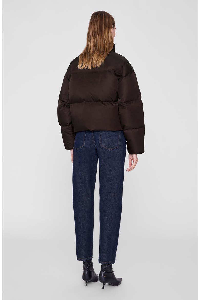 Oslo Cropped Puffer Jacket, Alternate, color, Dark Brown