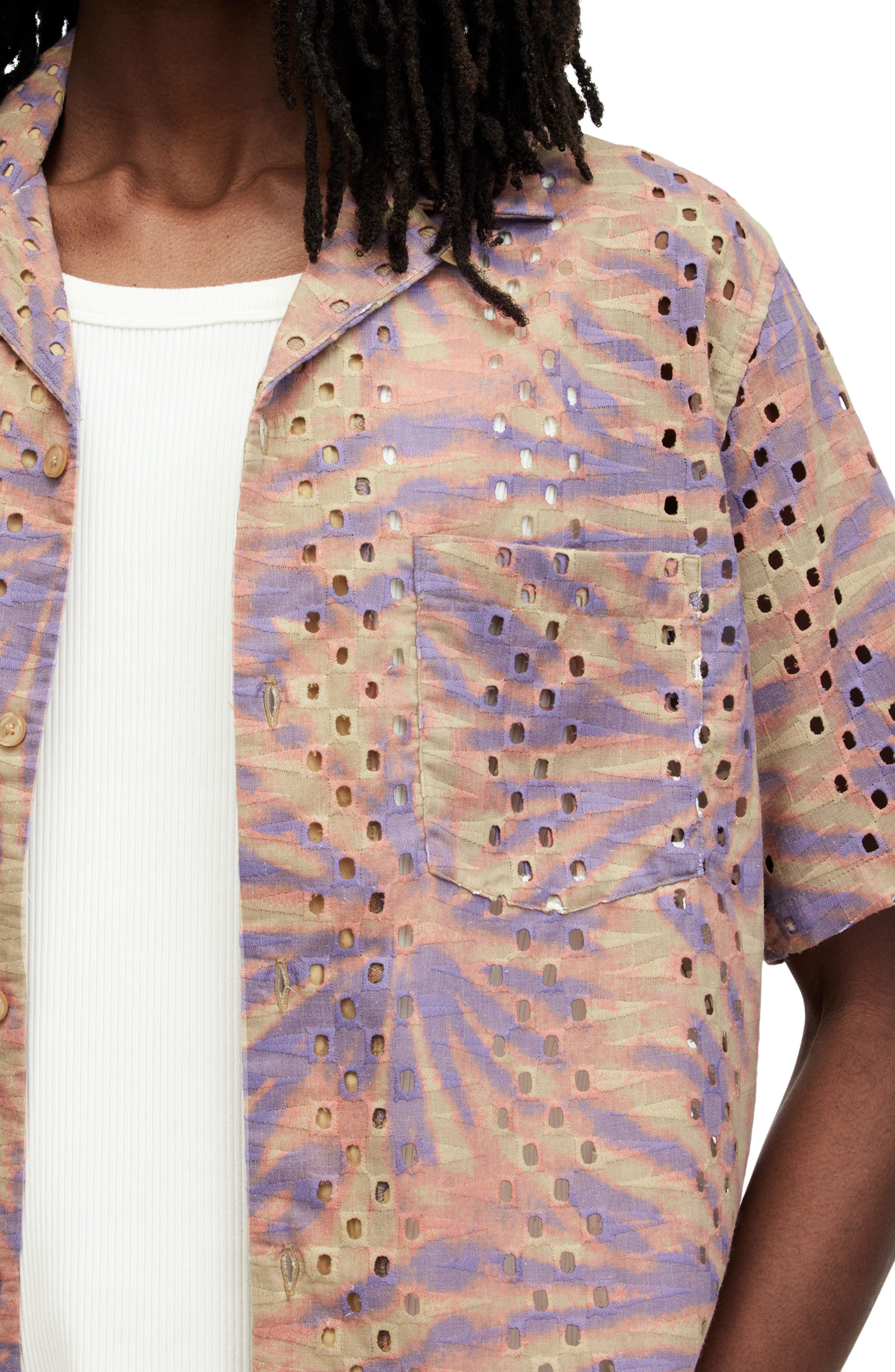 Yucca Embroidered Camp Shirt - image 2