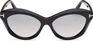 TOM FORD Toni 55mm Oval Sunglasses