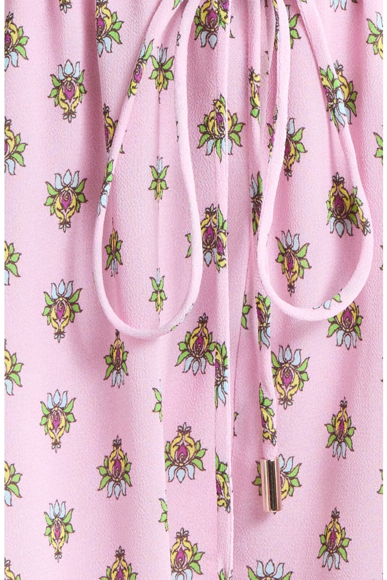 Emun Crocus Scarf Print Off the Shoulder Romper with Removable Scarf, Alternate, color, CROCUS FOULARD