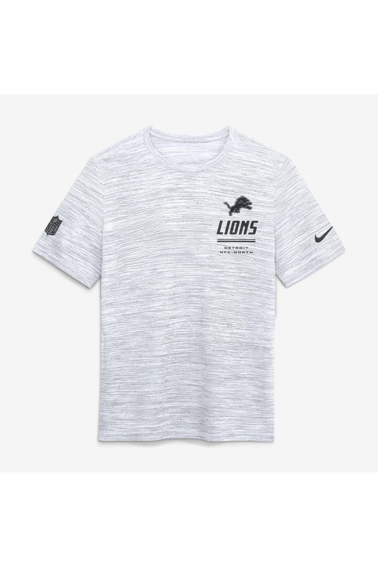 Men's Nike White Detroit Lions Sideline Double Covered Dri-FIT Velocity T-Shirt, Alternate, color, White