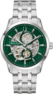BULOVA Sutton Skeleton Automatic Bracelet Watch, 40mm
