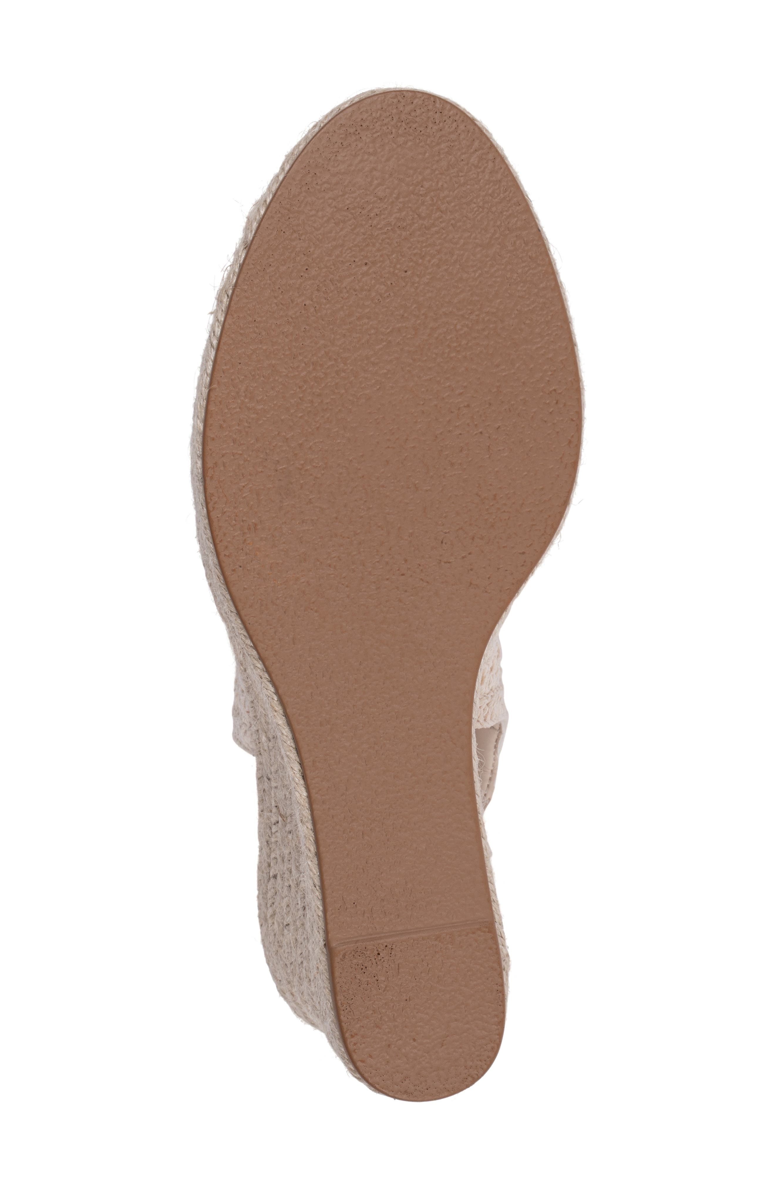 GOOD CHOICE NEW YORK Bowery Lace Espadrille Wedge Slingback Sandal, Alternate, color, Ivory