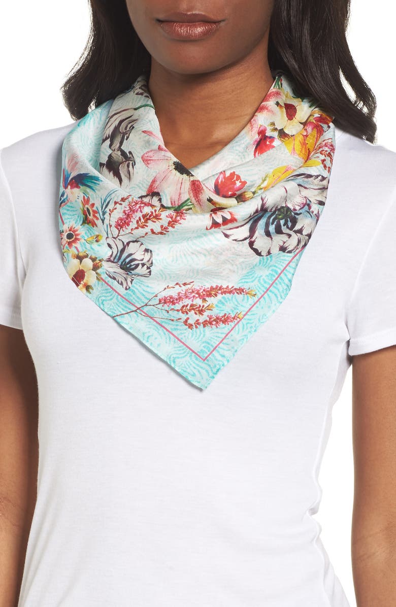 Nordstrom Print Silk Scarf, Main, color, 