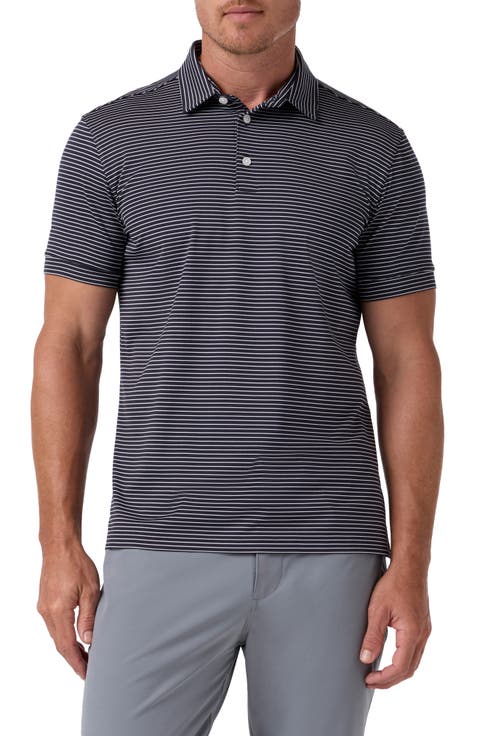 Versa Classic Fit Stripe Performance Golf Polo