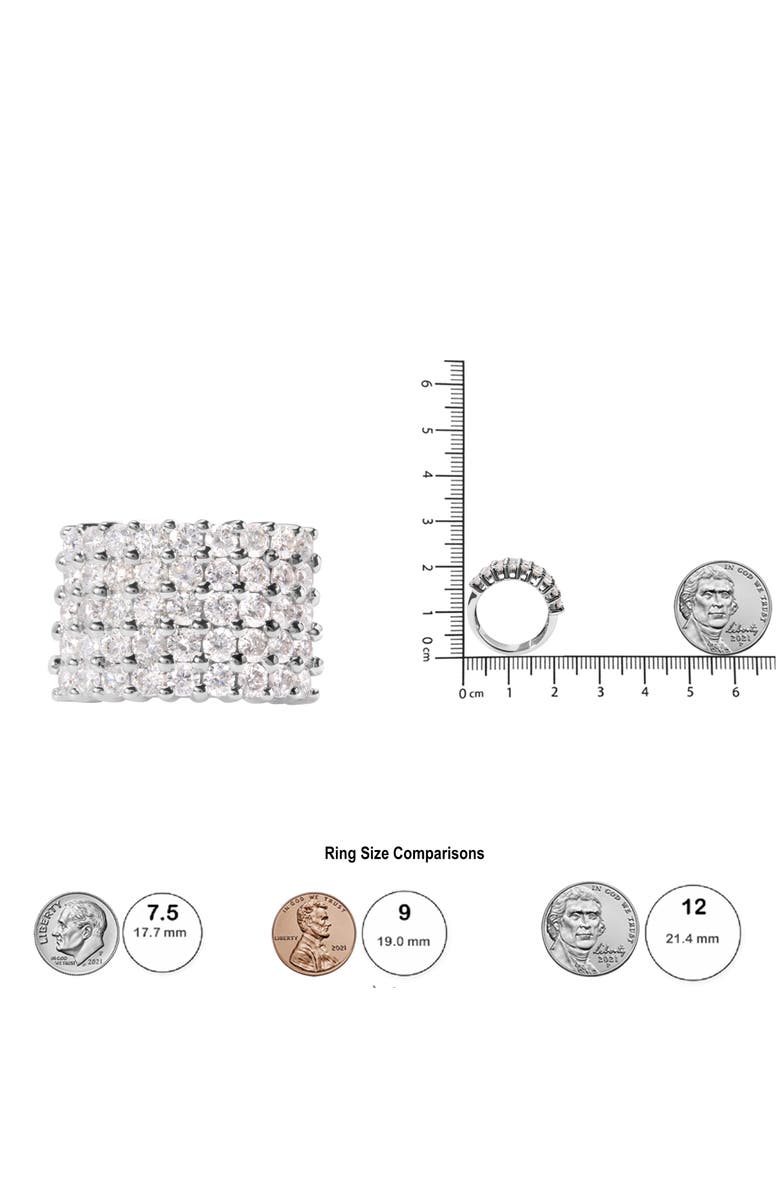 Haus of Brilliance 14k White Gold 4.0 Cttw Diamond 5 Row Ring Band, Alternate, color, White