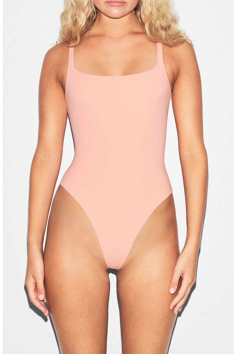 Fits Everybody Square Neck Bodysuit, Main, color, DESERT CLAY