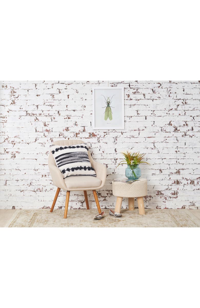 carol & frank Oriana Tufted Textured Cotton Decorative Throw Pillow, Alternate, color, Black