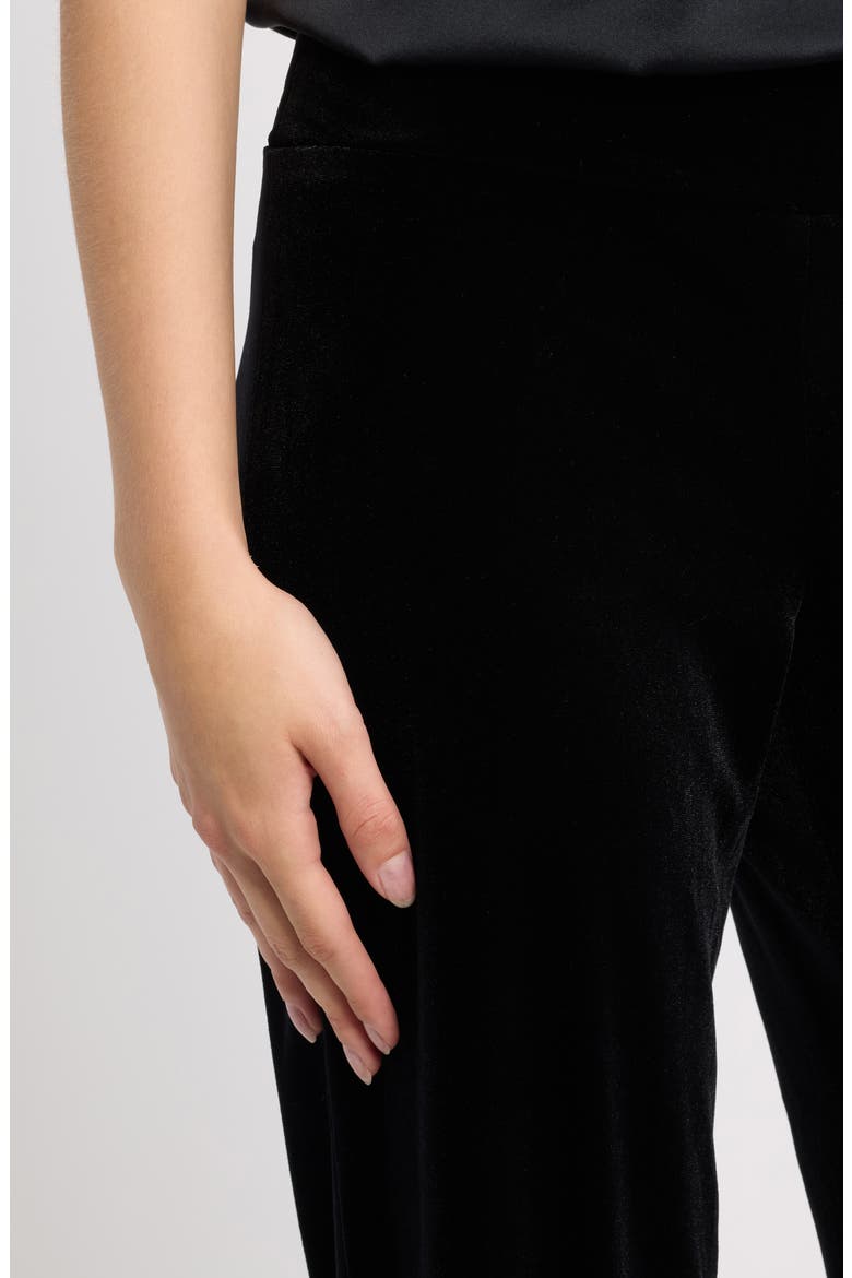 High Waist Wide Leg Pull-On Pants, Alternate, color, ANNE BLACK