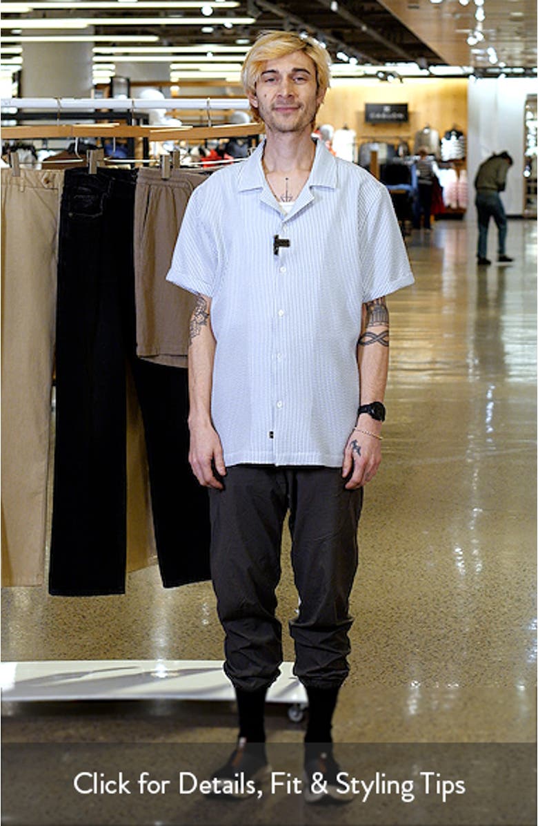 Amalfi Short Sleeve Seersucker Button-Up Shirt, sales video thumbnail