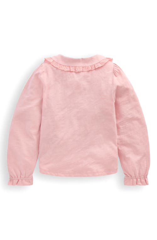 Mini Boden Kids' Slub Cotton Top In Pink