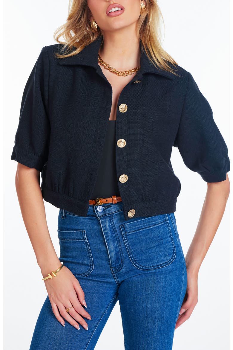 Nichols Short Sleeve Jacket, Main, color, Navy