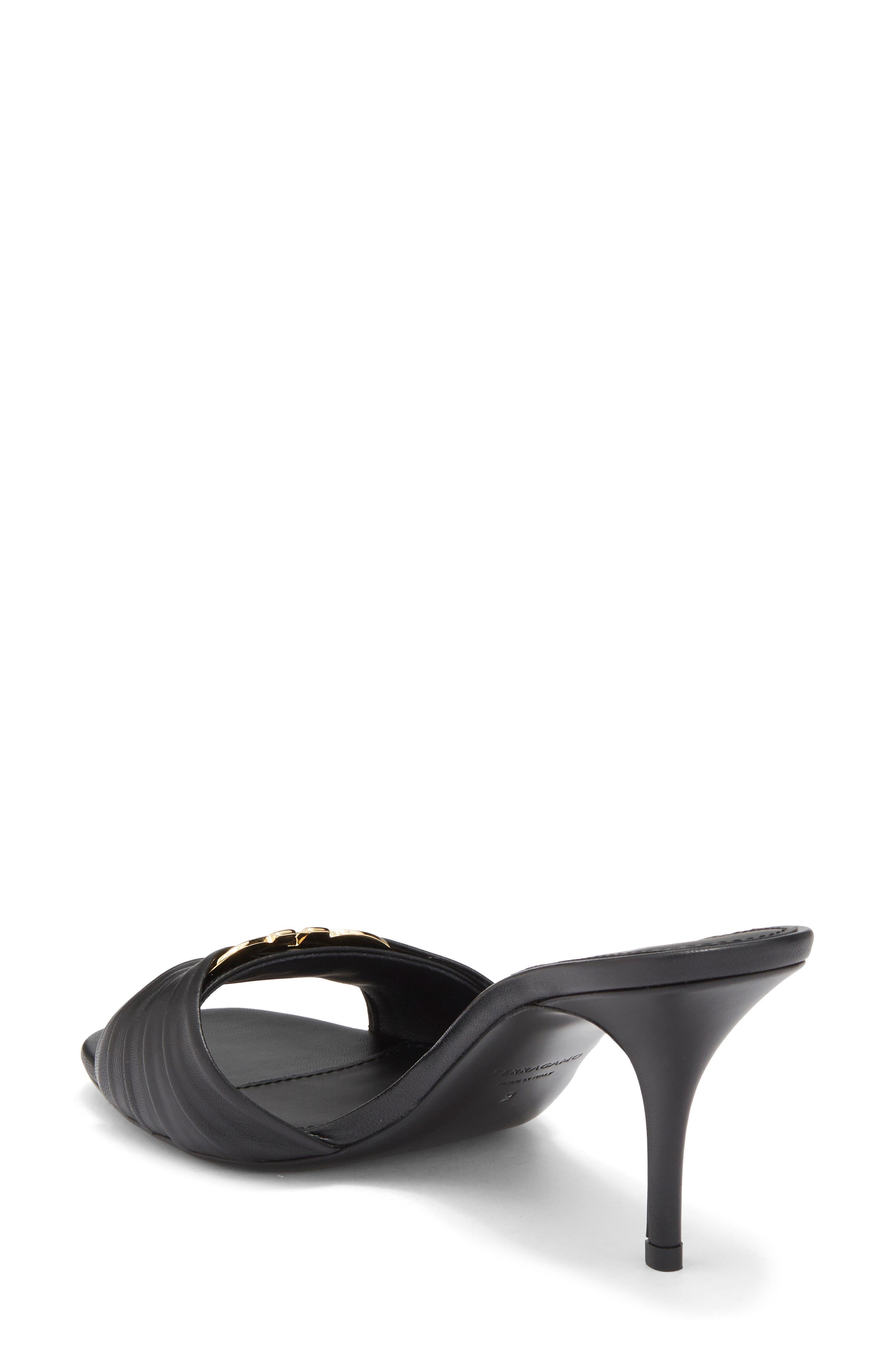 FERRAGAMO Witty Patent Leather Sandal, Alternate, color, Nero Nero