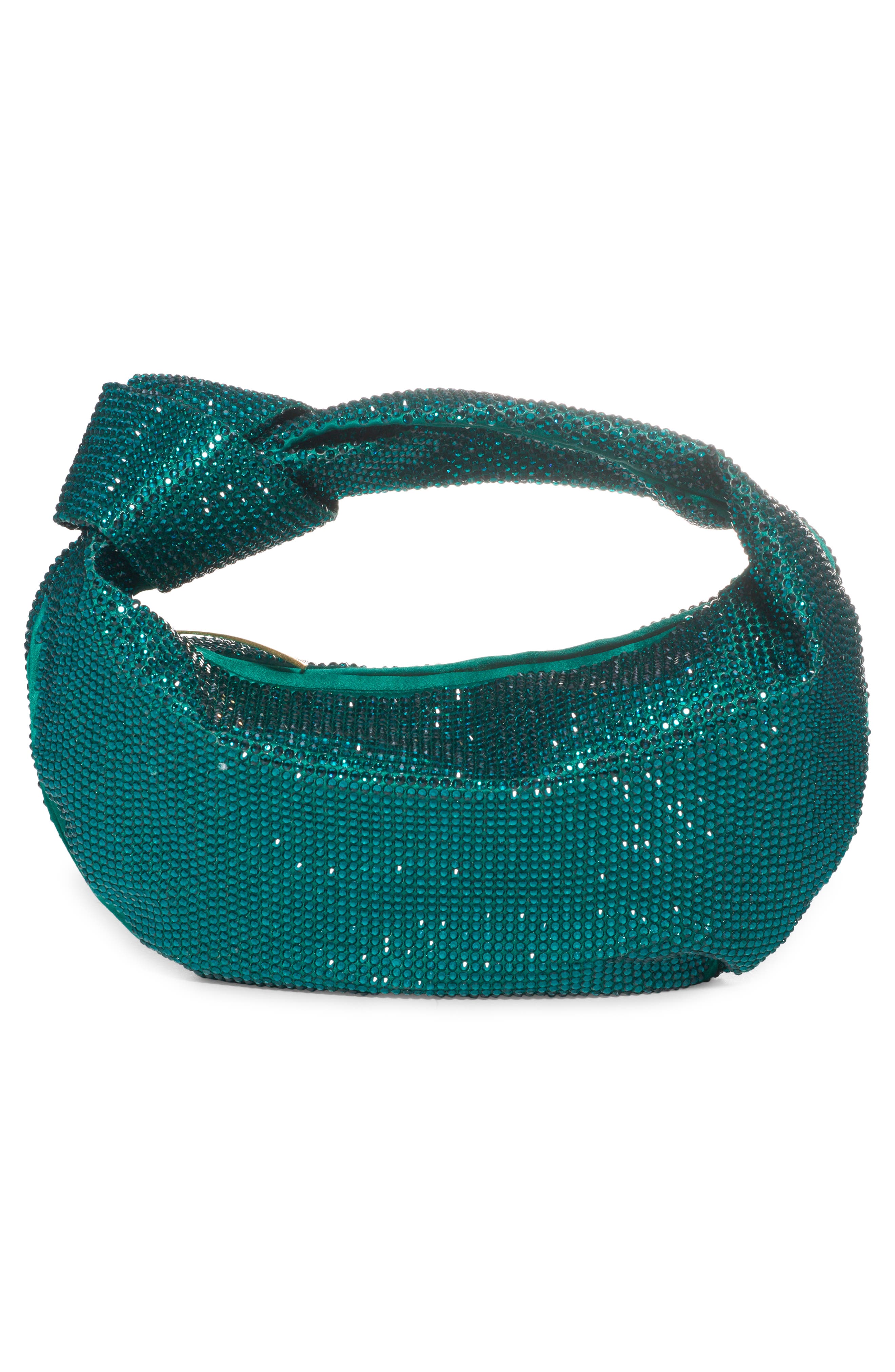 Bottega Veneta Mini Jodie Crystal Embellished Hobo Bag, Alternate, color, 