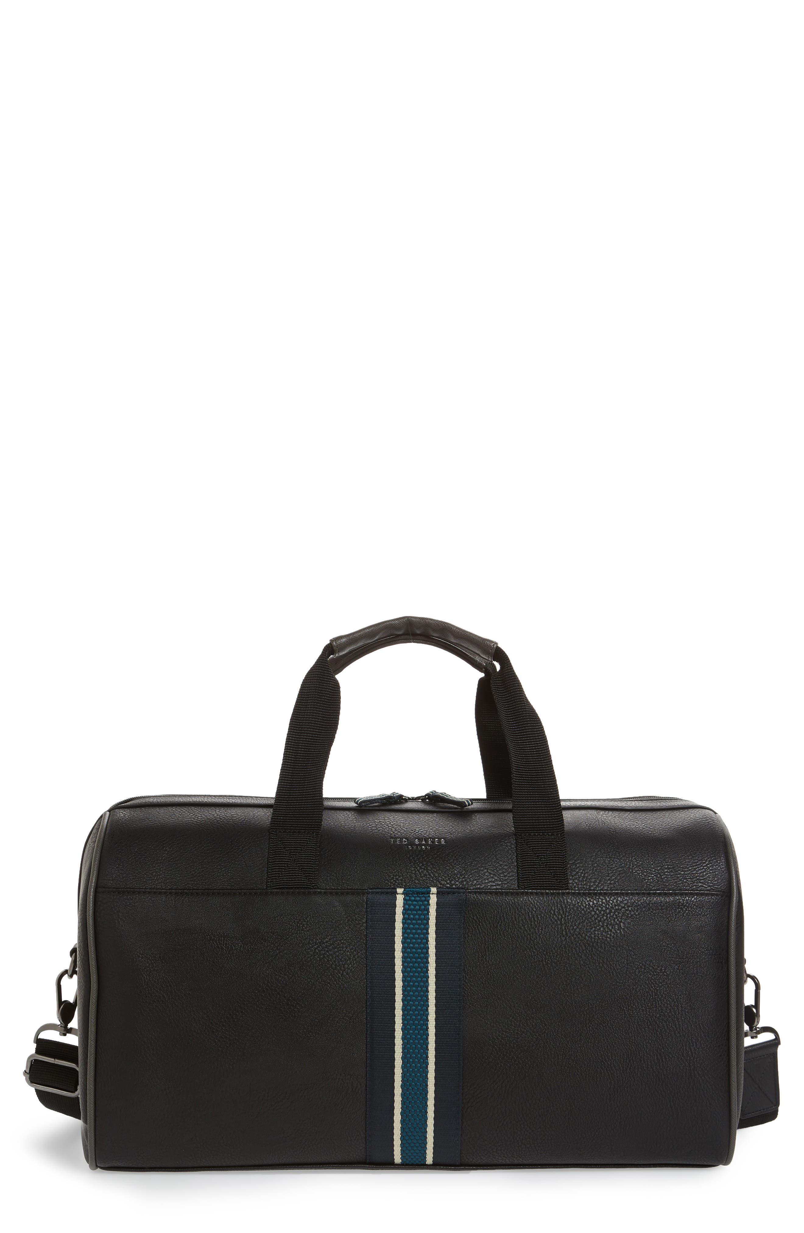 Ted Baker London Berman Faux Leather Duffel Bag, Main, color, 