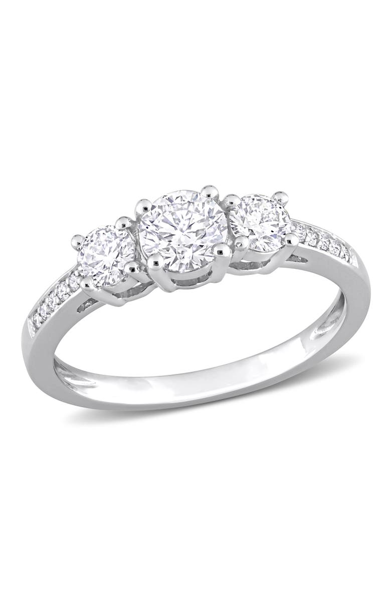 Julianna B. Diamond 3-Stone Engagement Ring Platinum, Main, color, Platinum