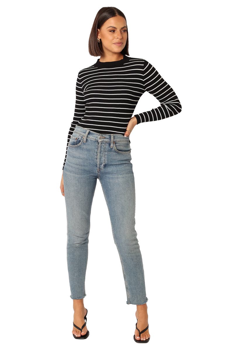 Petal & Pup Stacie Rib Top, Alternate, color, Black Stripe