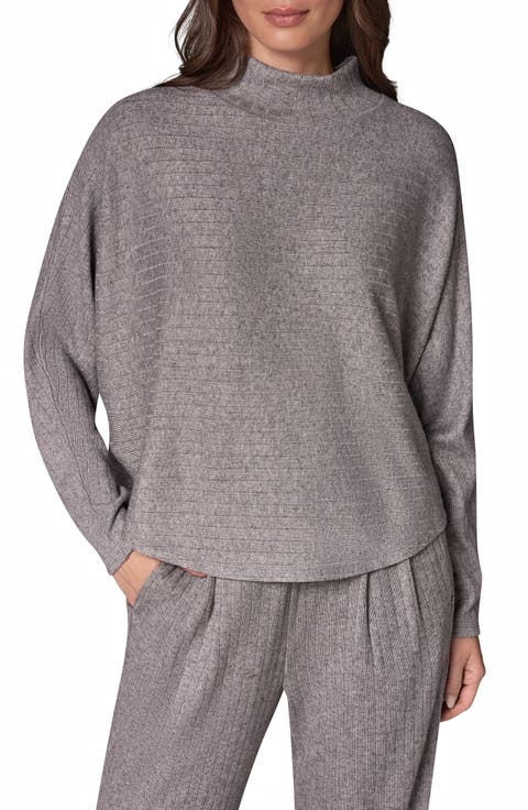 Brushed Rib Dolman Sleeve Top