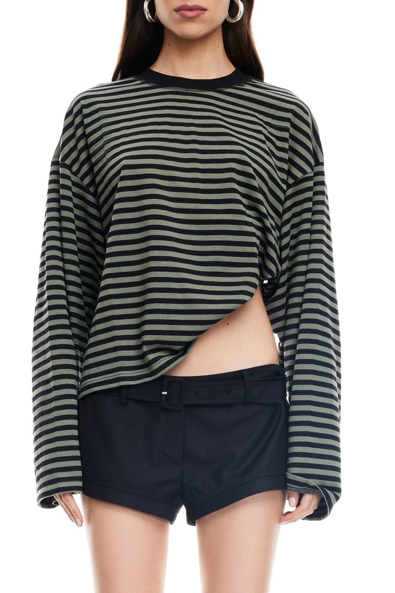 Bloom Stripe Top, Main, color, FOREST STRIPE
