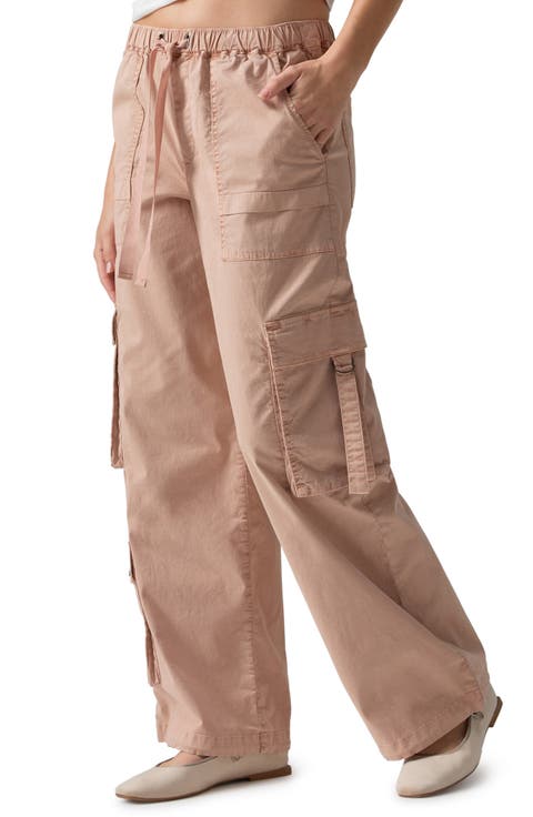 Stretch Cotton Cargo Parachute Pants