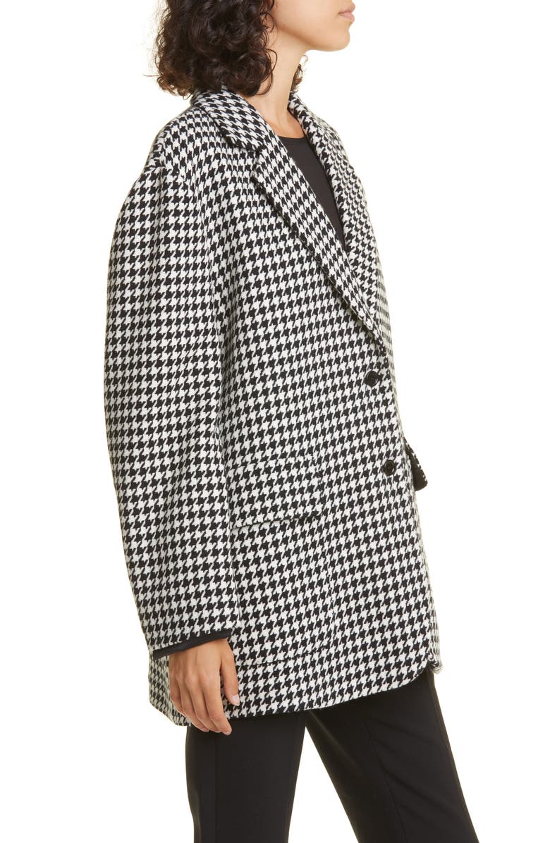 Max Mara Rosi Oversize Houndstooth Check Virgin Wool Jacket, Alternate, color,