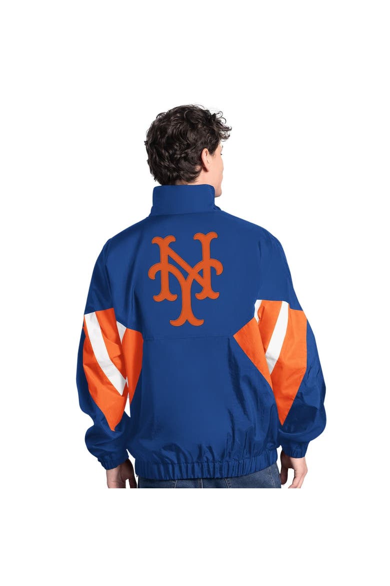 Men's Starter  Royal New York Mets Cooperstown Chief Half-Zip Pullover, Alternate, color, Royal