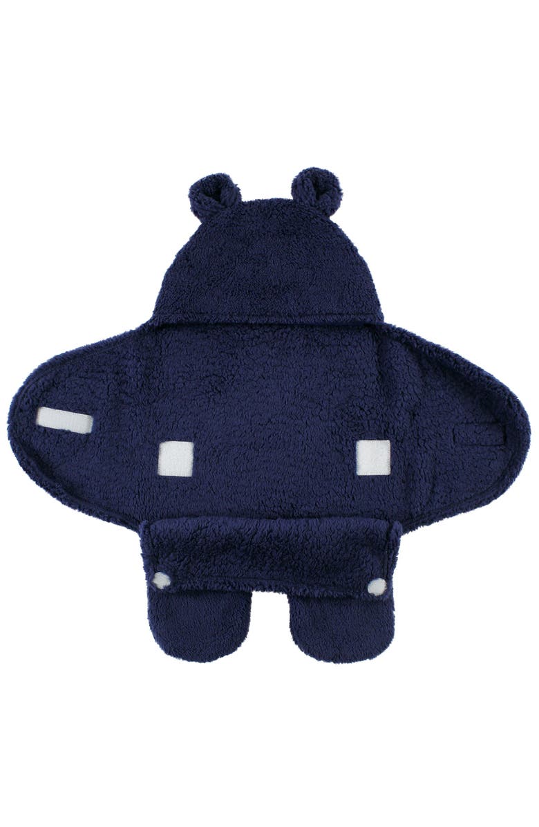 Hudson Baby Cozy Fluffy Animal Print Stroller Footmuff, Alternate, color, Navy