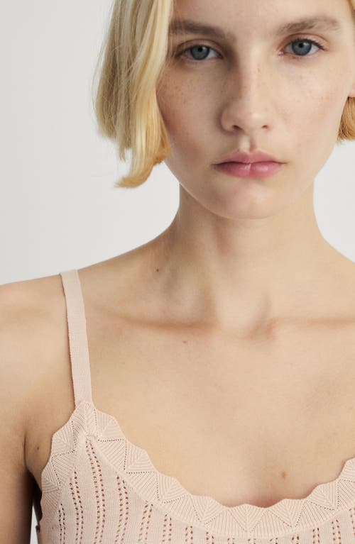 Mango Pointelle Lounge Camisole In Pink