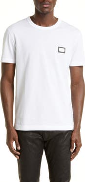 Dolce&Gabbana Logo Plate Crewneck Cotton T-Shirt