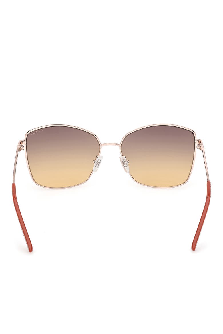 59mm Square Sunglasses, Alternate, color, GOLD / GRADIENT BROWN