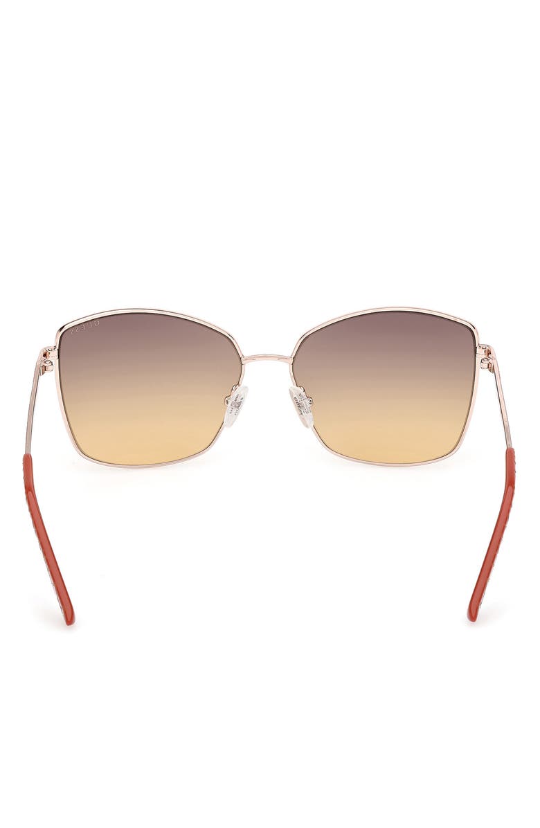 GUESS 59mm Square Sunglasses, Alternate, color, Gold / Gradient Brown